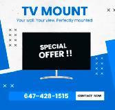 Professional TV Wall Mounting–Same Day Service–Call 647-428-1515