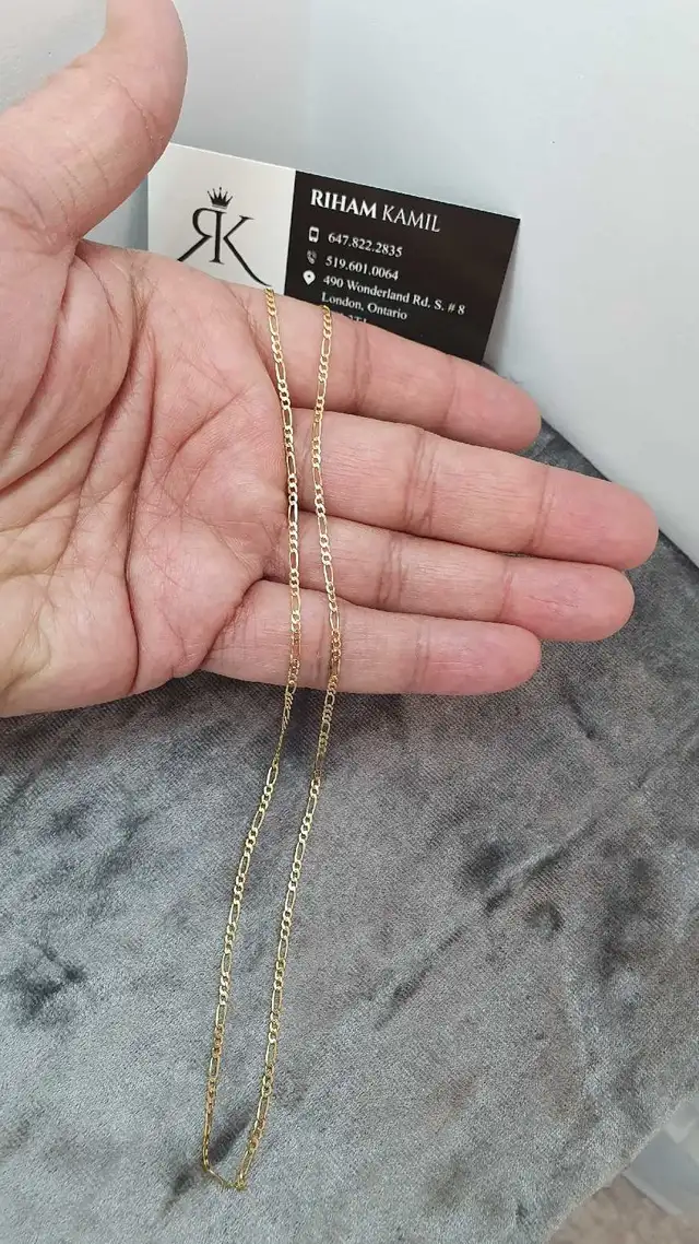 14k yellow gold chain #371_17 - Photo 5