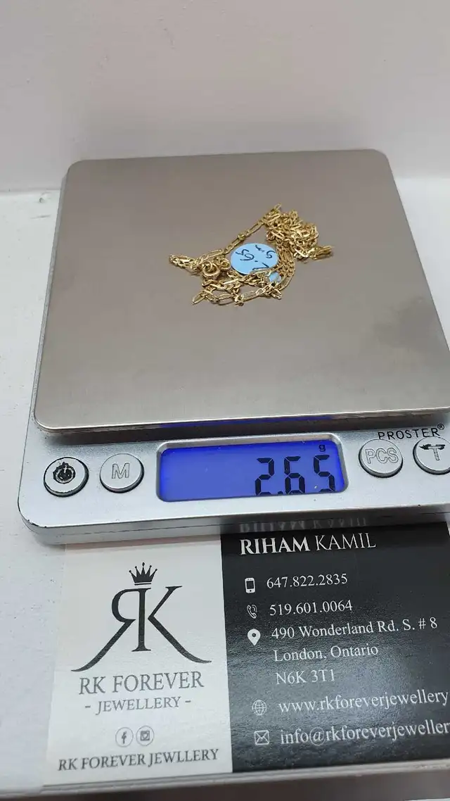 14k yellow gold chain #371_17 - Photo 6