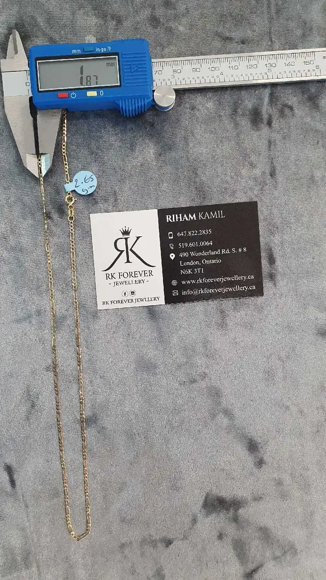 14k yellow gold chain #371_17 - Photo 7
