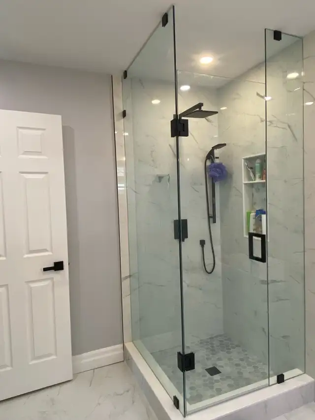 GLASS SHOWER ENCLOSURES DOORS OFFICE GLASS PARTITION RAILING ETC - Photo 4