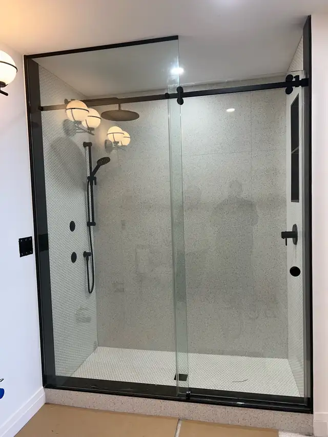 GLASS SHOWER ENCLOSURES DOORS OFFICE GLASS PARTITION RAILING ETC - Photo 7