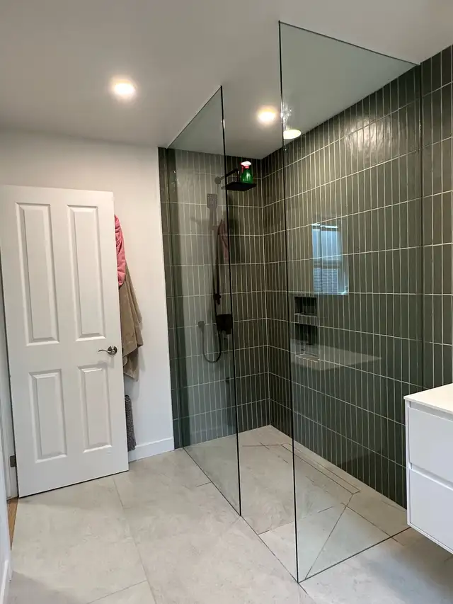 CUSTOM SHOWER GLASS ENCLOSURES SHOWER DOORS BATHTUB GLASS SLIDER