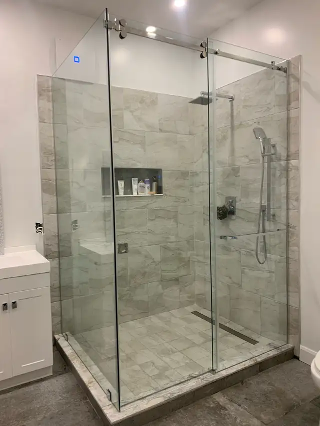 FRAMELESS SHOWER GLASS ENCLOSURES SHOWER DOORS GLASS PARTITIONS