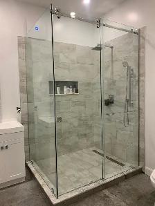 FRAMELESS SHOWER GLASS ENCLOSURES SHOWER DOORS GLASS PARTITIONS