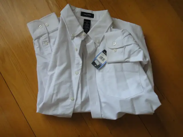 chemise blanc Nautica pour garcon
