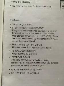 Danby compact chest Freezer - Photo 5