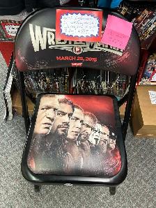 Wrestlemania 31 VIP Ringside Seat Original Chair WWE Booth 276