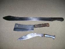 Vintage machete, cleaver, kukri, asking $80 for all 3.