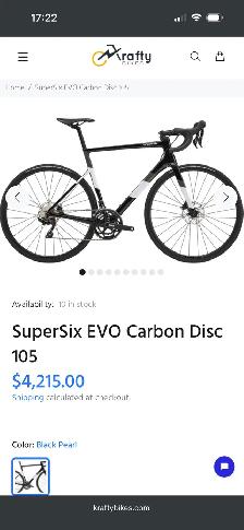 Cannondale Supersix EVO Carbon Disc 105 - 56cm