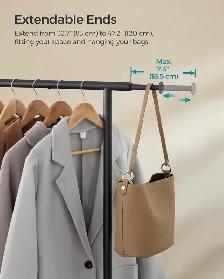 SONGMICS Extendable Garment Rack with Wheels - Photo 4