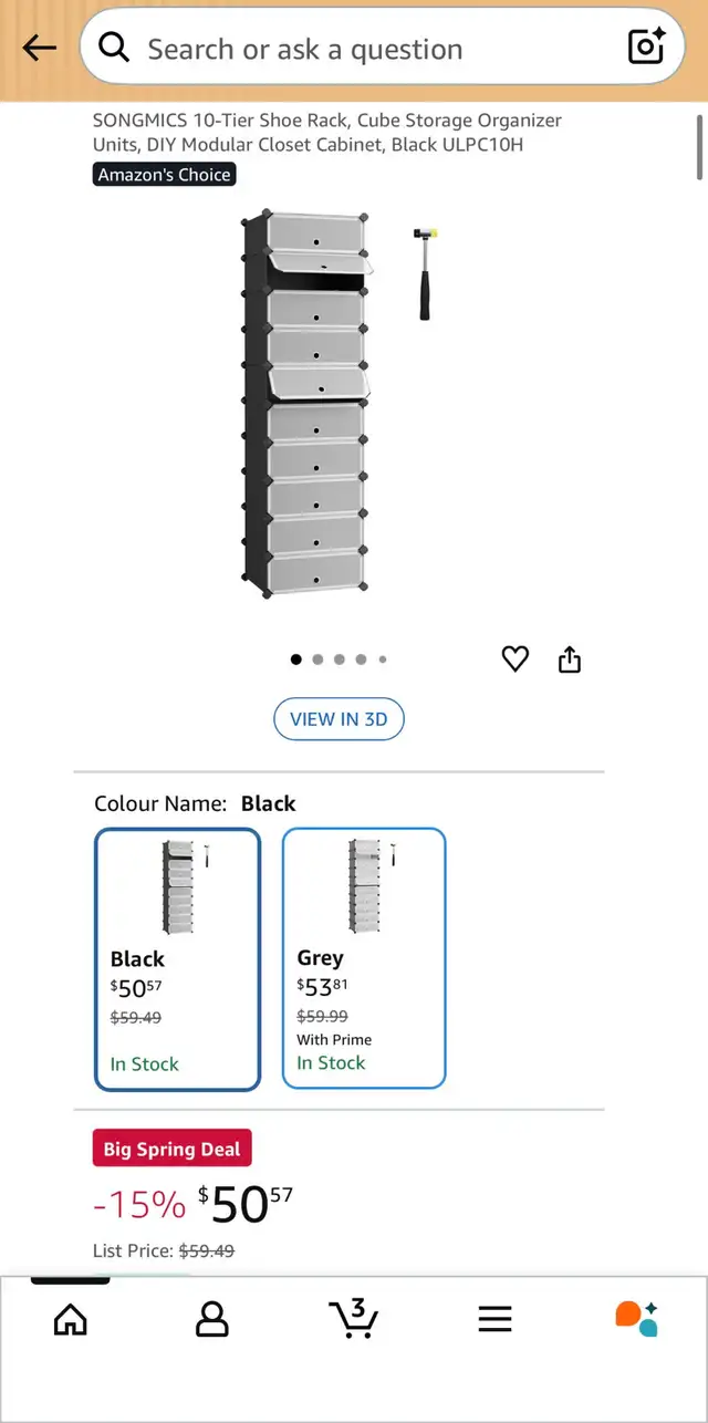 SONGMICS 10-Cube Shoe Storage Organizer - Photo 8