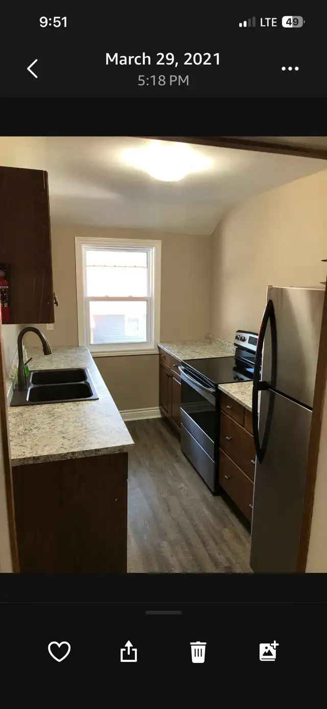2 bedroom upper apartment for rent