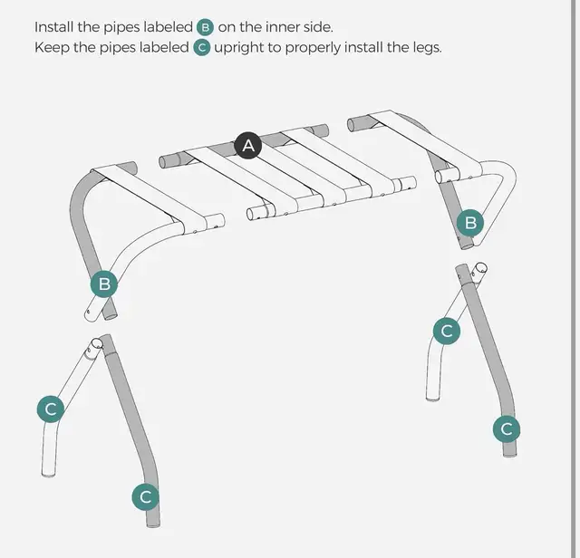 SONGMICS Folding Luggage Rack - Photo 4
