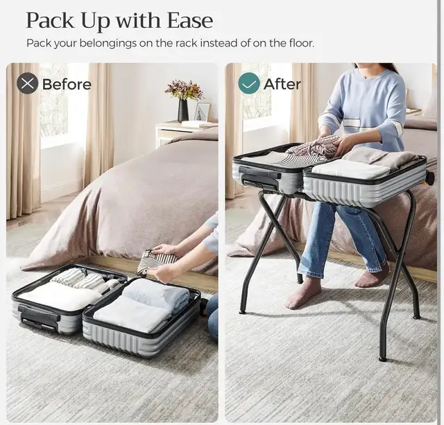 SONGMICS Folding Luggage Rack - Photo 6