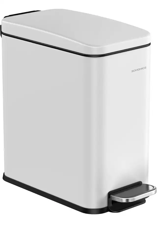 SONGMICS Slim Bathroom Trash Can