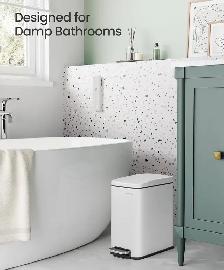 SONGMICS Slim Bathroom Trash Can - Photo 3