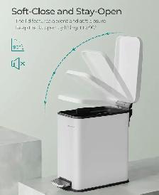 SONGMICS Slim Bathroom Trash Can - Photo 5