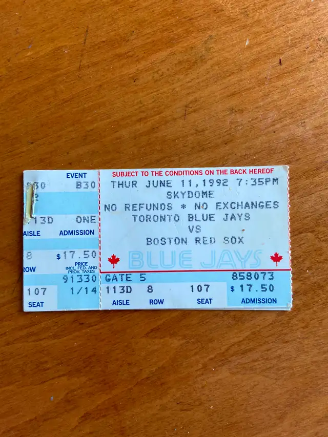 Great Moments in Canadian Baseball Book plus two ticket stubs - Photo 5