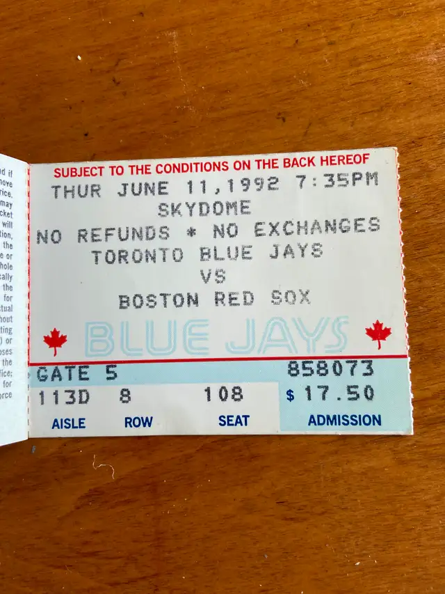 Great Moments in Canadian Baseball Book plus two ticket stubs - Photo 6