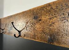 reclaimed barn wood coat rack