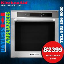 KitchenAid KOSC104FSS 24' Wall Oven Single With Convection