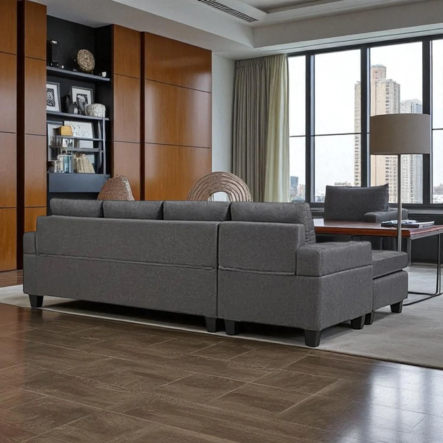 Brand New 2-Piece Sectional Sofa With Built In Cup Holder Sale - Photo 2