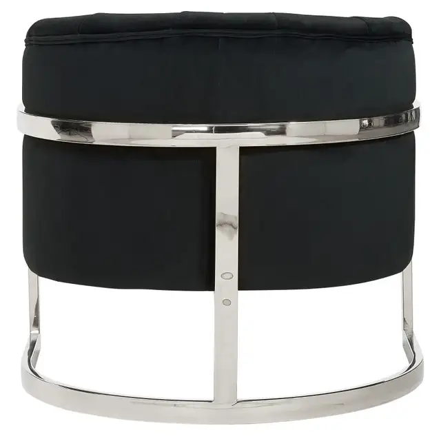 LUXURIOUS ACCENT CHAIR IN BLACK VELVET AND CHROME BASE! - Photo 3