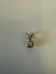 Women's 10K White Gold .5 Carat Diamond Solitaire Pendant - Photo 2
