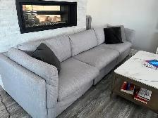 Italian made fabric sofa and loveseat