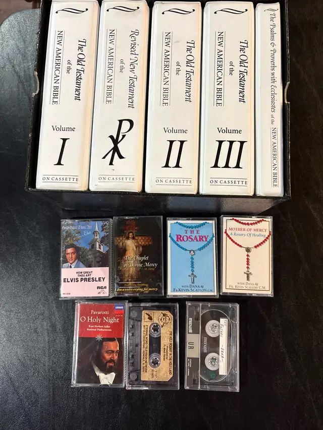 Bible and Rosary on Cassette Tapes
