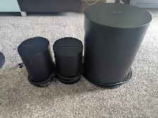 Complete Sonos surround sound. Sonos arc, ERA 100 and mini sub.