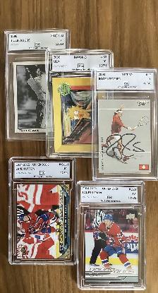 Service de gradation de cartes sportives et de cartes de collect