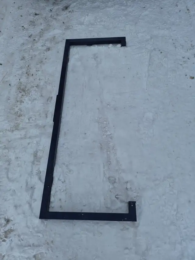 Hollow steel tubing. Built with 2 x 2 inch tubing