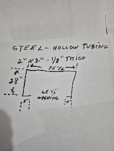 Hollow steel tubing. Built with 2 x 2 inch tubing - Photo 2