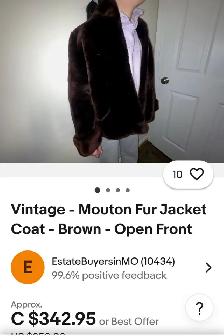 FUR COAT ( MOUTON FUR COAT) - Photo 6