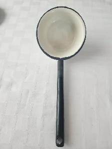 Antique White Water Ladle and Strainer