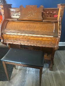 Antique Red-Pump Organ made in Woodstock ON