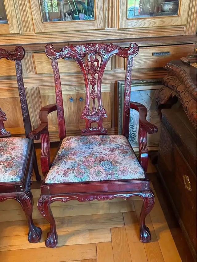 STUNNING&RARE12FTX46'3EDESTAL DINING TABLE SOLID MAHOG 12 CHAIRS - Photo 6