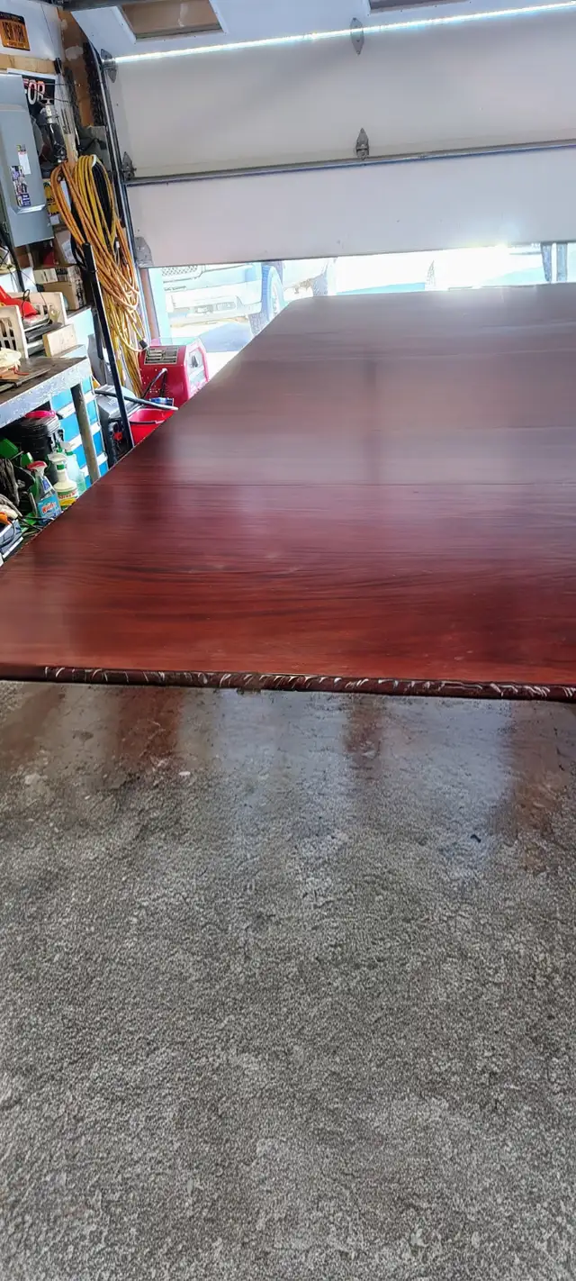 EXQUISE&RARE12PIEDSX42''AVEC3PIEDESTAUX TABLE ACAJOU CHIPPENDALE - Photo 9