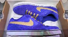 2012 NIKE ZOOM AIR PAUL RODRIGUEZ 2.5 Rare Blue Suede/Gold - Photo 5