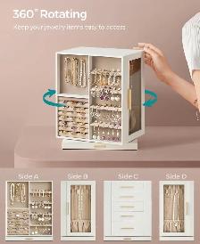 SONGMICS 360° Rotating Jewelry Box - Photo 4
