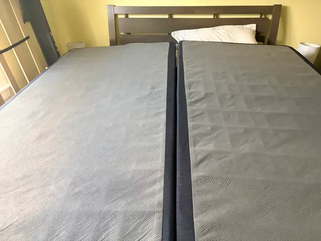 King size split low profile box springs for sale for $120.