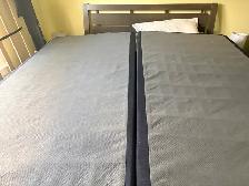 King size split low profile box springs for sale for $120.