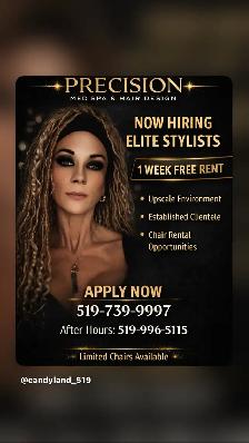 Immediate  Professional Stylists – Prime Location