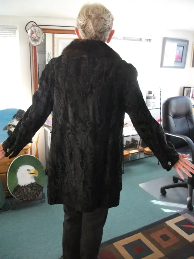 1950 LADIES PERSIAN LAMB COAT WITH A WILD MINK COLLAR - Photo 3