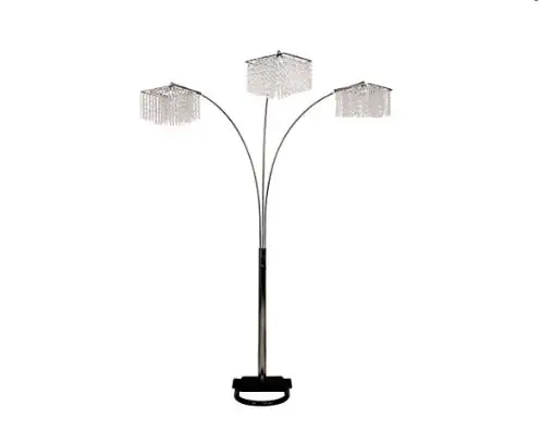 Floor Lamp With 3 Tier Chandelier Brand New In The Box.