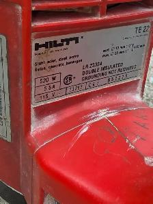 The Hilti TE 22 Corded SDS Plus Rotary Hammer Drill Plastic Case - Photo 10