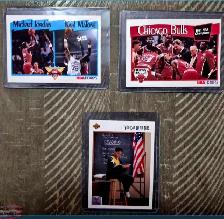 Three 1990s Michael Jordan NBA Cards