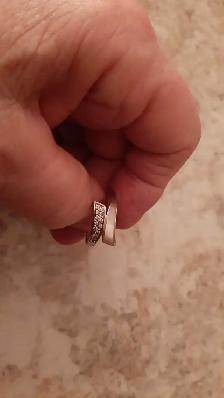 Laval,bague argent,nacre et zircons,achat en Europe , certificat